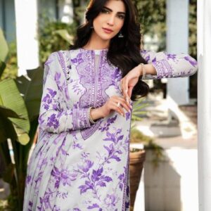 Aneela's dhanak allover print with patches