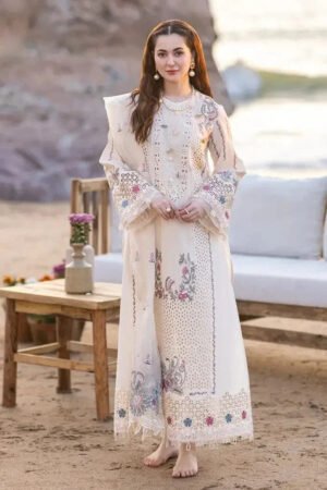 Qalamkaar QL-1020 Chikenkari Embroidered lawn 3pc